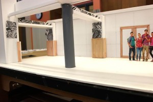 Example of a very early model of the project.  This is the front entry to the South Building.